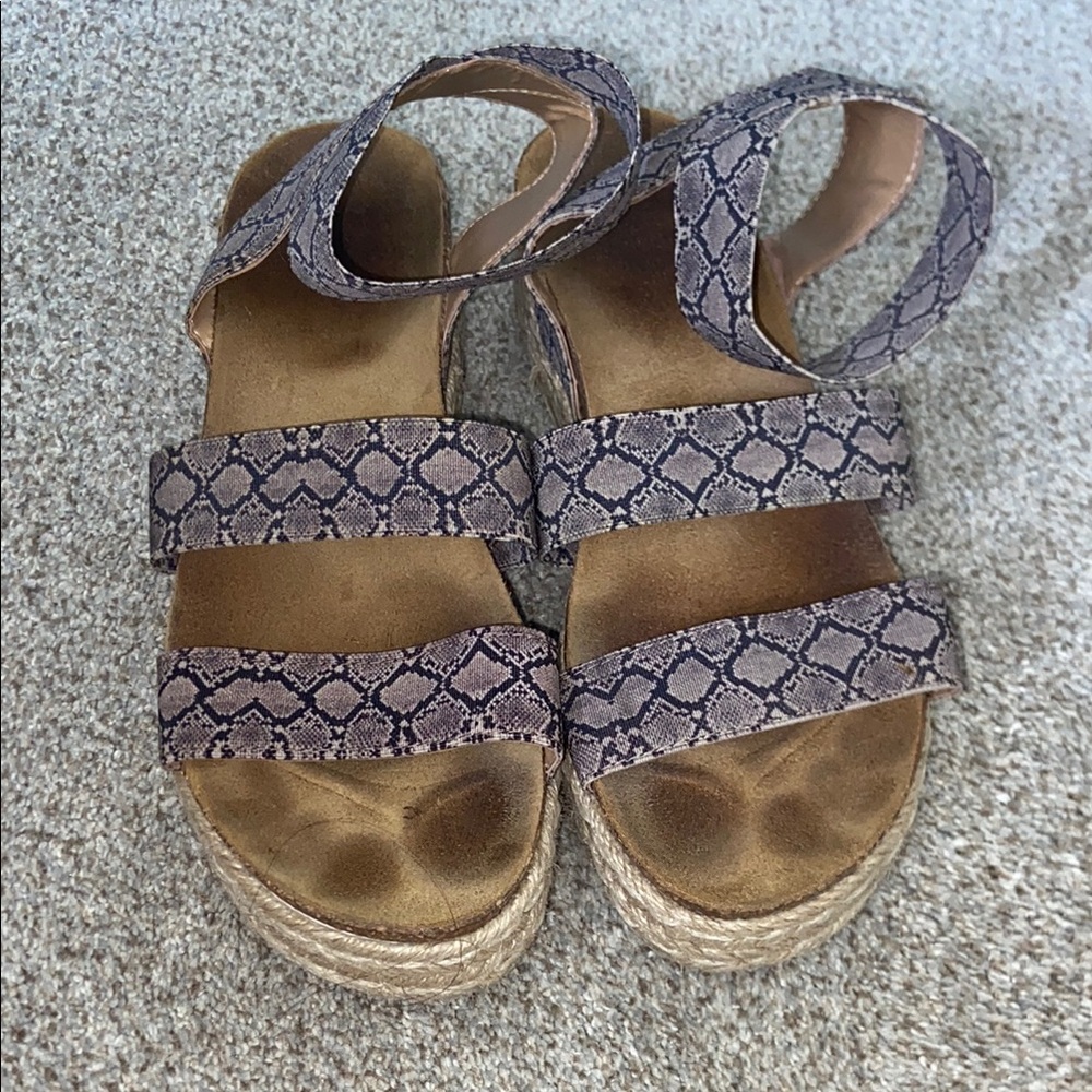 Steve Madden Snakeskin Platform Sandals